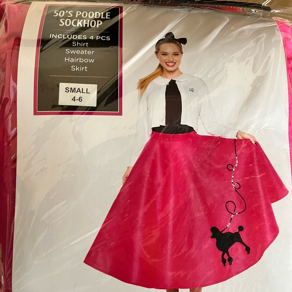 50's Poodle Skirt Dress - Pink Retro Women’s Costume